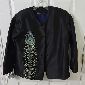 The Metropolitan Museum of Art - Black Peacock Embroidered Women's Jacket